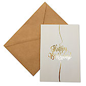 Голосовая открытка с печатью `Happy Birthday` в крафтовом конверте VC-GCP-HB-7 :: 